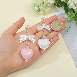 4Pcs 2 Colors Alloy with Acrylic Keychain&nbsp;AJEW-GL0002-69