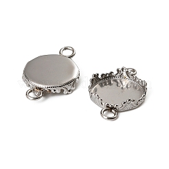 304 Stainless Steel Connector Cabochon Settings&nbsp;X-STAS-NH0003-01P