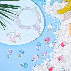 20Pcs 5 Colors Alloy Resin Pendants&nbsp;FIND-BM0001-61S
