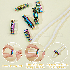 24Pcs 3 Styles Alloy Spring Cord Locks&nbsp;FIND-HS0001-96