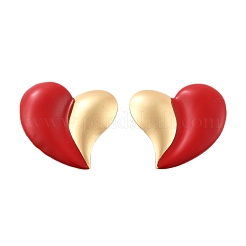201 Stainless Steel Heart Stud Earrings&nbsp;EJEW-P304-07G