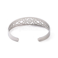 Non-Tarnish 304 Stainless Steel Cuff Bangles&nbsp;BJEW-M234-03P