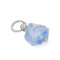 Electroplated Natural Quartz Pendants&nbsp;PALLOY-JF04535-02