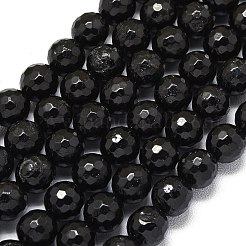 Natural Black Tourmaline Beads Strands&nbsp;G-B165-A05-8mm