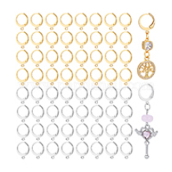 100Pcs 2 Styles 304 Stainless Steel Leverback Earring Findings&nbsp;STAS-PH0007-17