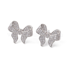 Bowknot Brass Stud Earrings&nbsp;EJEW-M245-05P