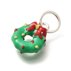 Christmas Theme Brass Enamel Charms&nbsp;KK-R212-15F-P