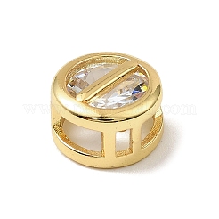 Brass Micro Pave Cubic Zirconia Multi-Strand Links&nbsp;KK-C111-01G-I