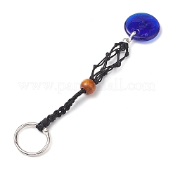 Handmade Evil Eye Lampwork Pendant Decoraton&nbsp;HJEW-JM02027-01