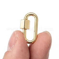Brass Screw Carabiner Lock Charms&nbsp;KK-T047-08G