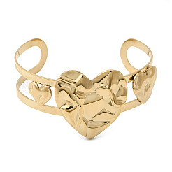 Stylish 304 Stainless Steel Cuff Bangles&nbsp;BJEW-K302-01A-G