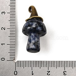 Natural Mixed Gemstone Mushroom Pendants&nbsp;G-D311-02AB