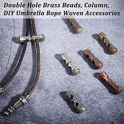 6Pcs 6 Styles Double Hole Brass Beads&nbsp;KK-OC0001-61
