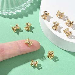 SHEGRACE Brass Clear Cubic Zirconia Beads&nbsp;XGRQ4G675-684G