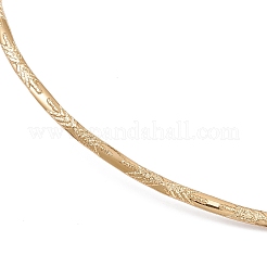 PVD Vacuum Plating 304 Stainless Steel Textured Wire Necklace Making&nbsp;STAS-B036-04G
