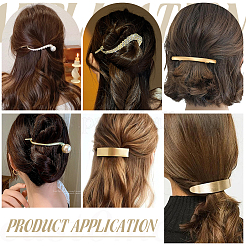 6Pcs 6 Styles Alloy Plating Hair Barrettes & Hair Clip&nbsp;PHAR-WR0001-02