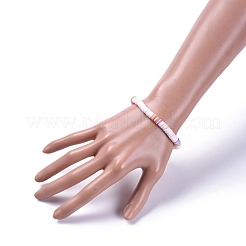 Handmade Polymer Clay Heishi Beads Stretch Bracelets&nbsp;BJEW-JB05087