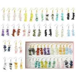 Natural & Synthetic Gemstone Dangle Earrings&nbsp;EJEW-FS00056