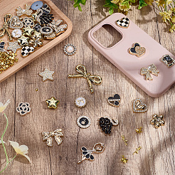 Plastic & ABS Plastic Imitation Pearl & Alloy Cabochons &  Alloy Pendants & Acrylic Beads Findings Kits&nbsp;DIY-SC0033-94