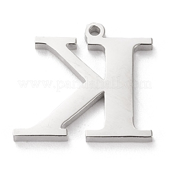 Tarnish Resistant 304 Stainless Steel Letter Pendant Rhinestone Settings&nbsp;X-STAS-J028-01K