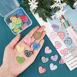 32Pcs 8 Colors Transparent Acrylic Pendant&nbsp;MACR-HY0001-03