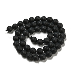 Natural Black Onyx Beads Strands&nbsp;G-D710-8mm-06