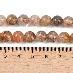 Natural Multilayer Lodolite Quartz Beads Strands&nbsp;G-Z133-A02-8mm-02
