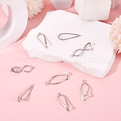8Pcs 4 Styles Brass Ice Pick Pinch Bails&nbsp;KK-TA0002-48