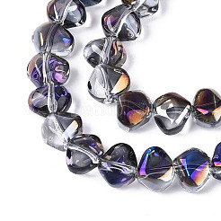 Electroplate Transparent Glass Beads Strands&nbsp;EGLA-N017-05A-A08