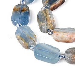 Natural Blue Calcite Beads Strands&nbsp;G-C098-A33-01