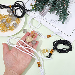 6Pcs 2 Colors Adjustable Braided Waxed Cord Macrame Pouch Necklace Making&nbsp;FIND-SC0023-88