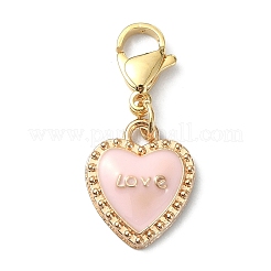5Pcs Valentine's Day Alloy Enamel Pendants Decoratios&nbsp;HJEW-JM01162-01