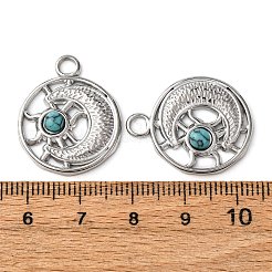 Synthetic Turquoise Sun and Moon Pendants&nbsp;STAS-P406-06P