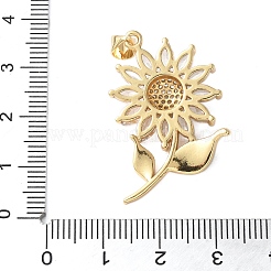 Brass Micro Pave Cubic Zirconia Pendants&nbsp;KK-A252-06B-G