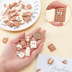 48Pcs 6 Style Opaque Resin Cabochons&nbsp;CRES-CN0001-03
