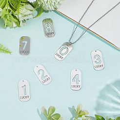 10Pcs 304 Stainless Steel Pendants&nbsp;STAS-SC0021-58P