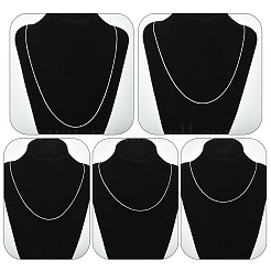 Brass Round Snake Chain Necklace with Lobster Claw Clasps&nbsp;MAK-YW0001-14A