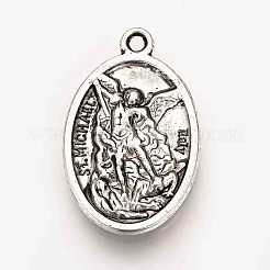 Tibetan Style Alloy Pendants&nbsp;X-TIBEP-Q078-25AS-RS