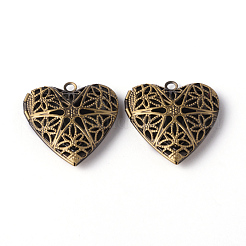 Brass Diffuser Locket Pendants&nbsp;ECF135-1AB
