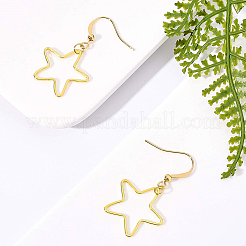 Long-Lasting Plated Brass Earring Hooks&nbsp;KK-BC0006-06G-NF