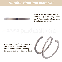 5Pcs Titanium Alloy Split Key Rings&nbsp;FIND-BBC0005-45B