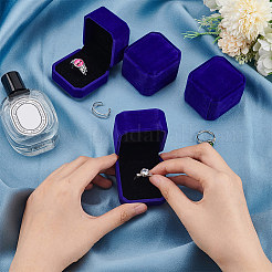 Square Velvet Ring Boxes&nbsp;VBOX-WH0002-01D