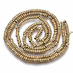 Electroplate Non-magnetic Synthetic Hematite Beads Strands&nbsp;X-G-T114-85G
