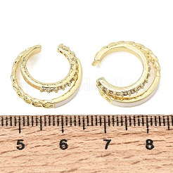 Brass Micro Pave Cubic Zirconia Cuff Earrings for Women&nbsp;CU-CBAE7DF-24G