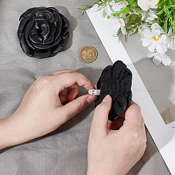 2Pcs Detachable Imitation Leather Shoe Buckle Clips&nbsp;AJEW-AR0005-03C