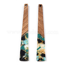 Translucent Resin & Walnut Wood Big Pendants&nbsp;RESI-TAC0017-46-D01