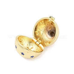 Brass Micro Pave Cubic Zirconia Locket Pendants&nbsp;KK-H203-13G