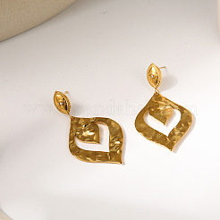 304 Stainless Steel Rhinestone Stud Dangle Earrings&nbsp;WG70B51-01