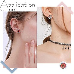 200Pcs Flat Round 304 Stainless Steel Stud Earring Settings&nbsp;STAS-UN0046-79