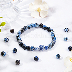 2 Strands Natural Dyed Fire Crackle Agate Beads Strands&nbsp;G-OC0004-32